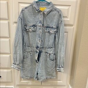 Signature8 Light Blue Denim Romper